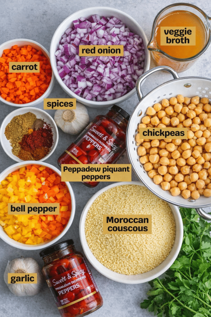 Spiced Couscous with Chickpeas: A Flavorful Delight! 14 Quick couscous dinner with chickpeas ingredients
