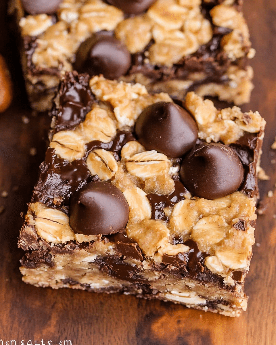 Chocolate Peanut Butter Oatmeal Bars are a must-try! 8 Chocolate Peanut Butter Oatmeal Bars