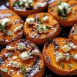 Roasted Sweet Potato Rounds with Honey Feta