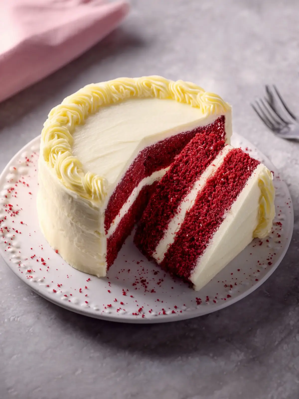 Classic Red Velvet Cake: Irresistibly Creamy & Rich Delight 5 Classic Red Velvet Cake with Cream Cheese Frosting First Image