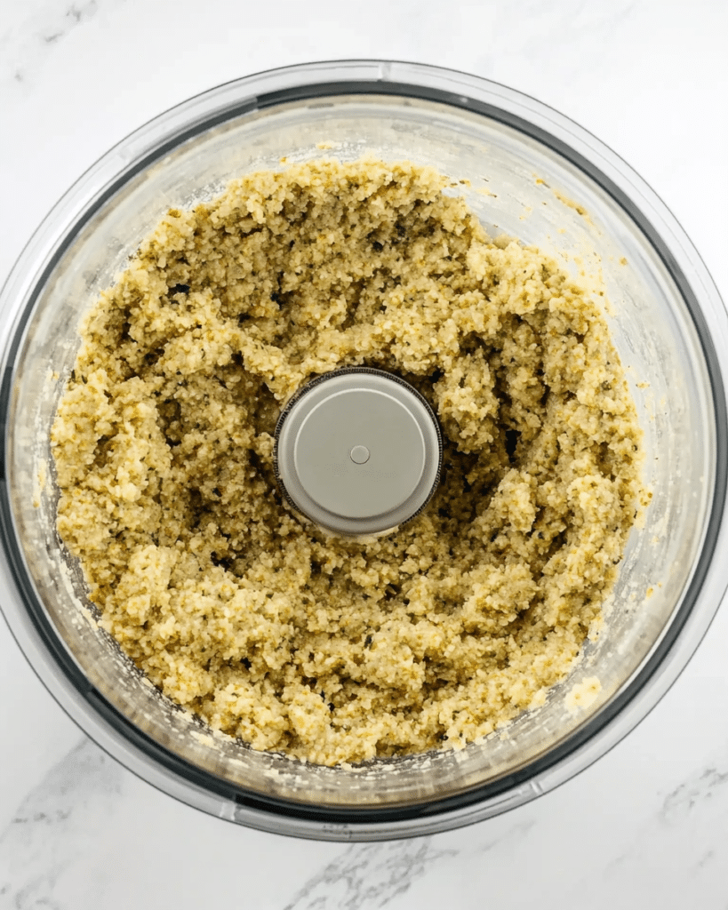 Authentic Falafel: Discover the Perfect Recipe Today! 16 a food processor containing processed falafel dough