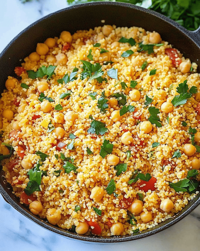 Spiced Couscous with Chickpeas: A Flavorful Delight! 15 Vegan chickpea couscous recipe