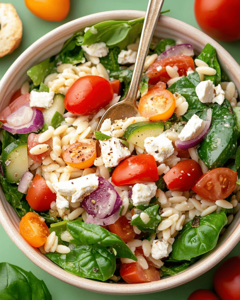 Mediterranean Orzo Salad Bowl