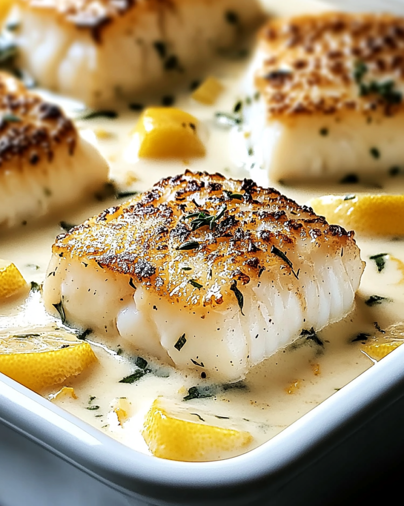 Baked Cod in Coconut Lemon Cream Sauce delights your palate! 10 Baked Cod in Coconut Lemon Cream Sauce for Busy Weeknights