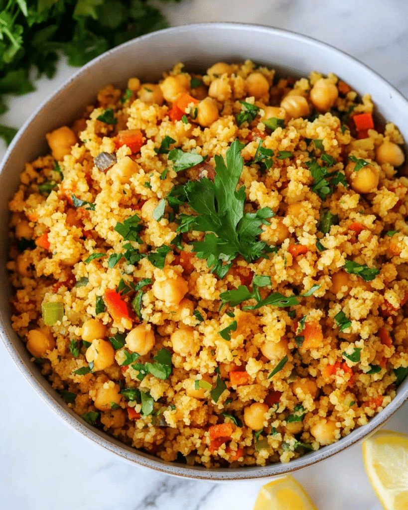 Spiced Couscous with Chickpeas: A Flavorful Delight! 13 Couscous with chickpeas and warm spices