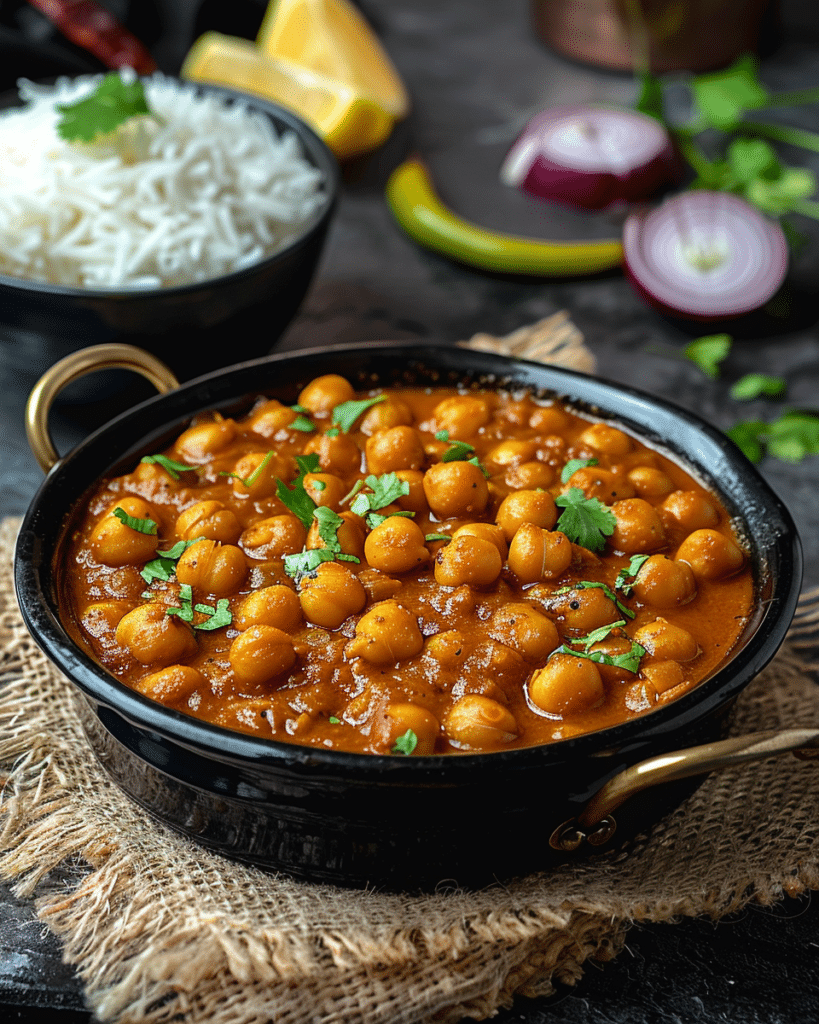 Chana Masala: Discover This Easy Vegan Recipe Today! 10 Indian chickpea masala curry served in bowl.