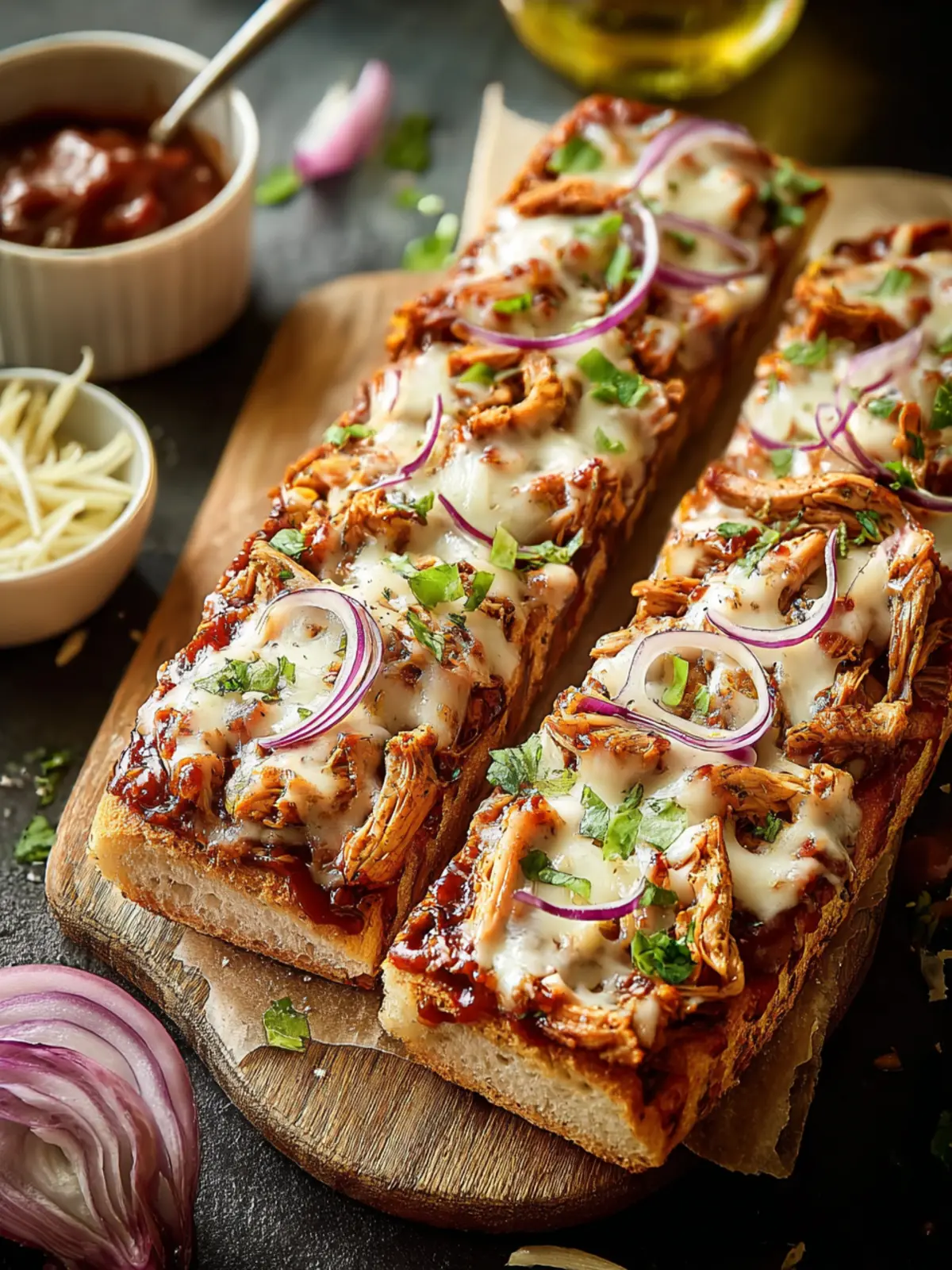BBQ Chicken French Bread Pizza: Irresistibly Easy & Flavorful 5 BBQ Chicken French Bread Pizza Recipe First Image