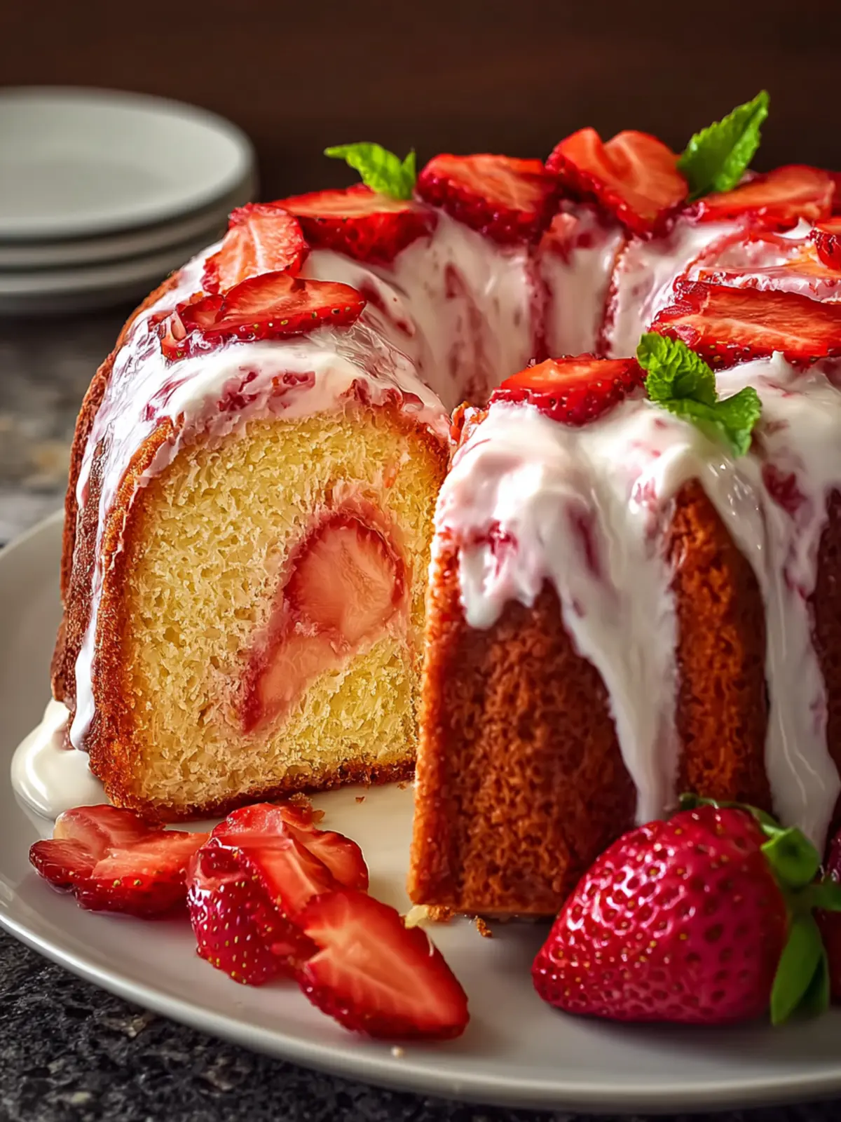 Strawberry Cream Cheese Pound Cake: Sweetly Indulgent Bliss 7