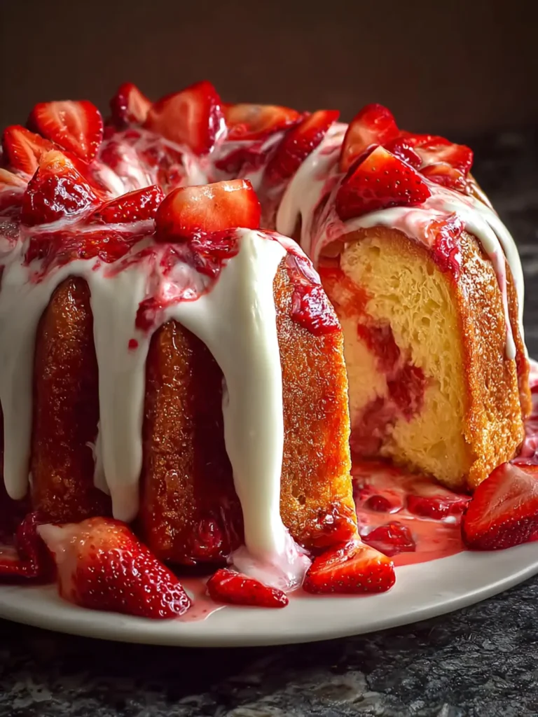 Strawberry Cream Cheese Pound Cake: Sweetly Indulgent Bliss