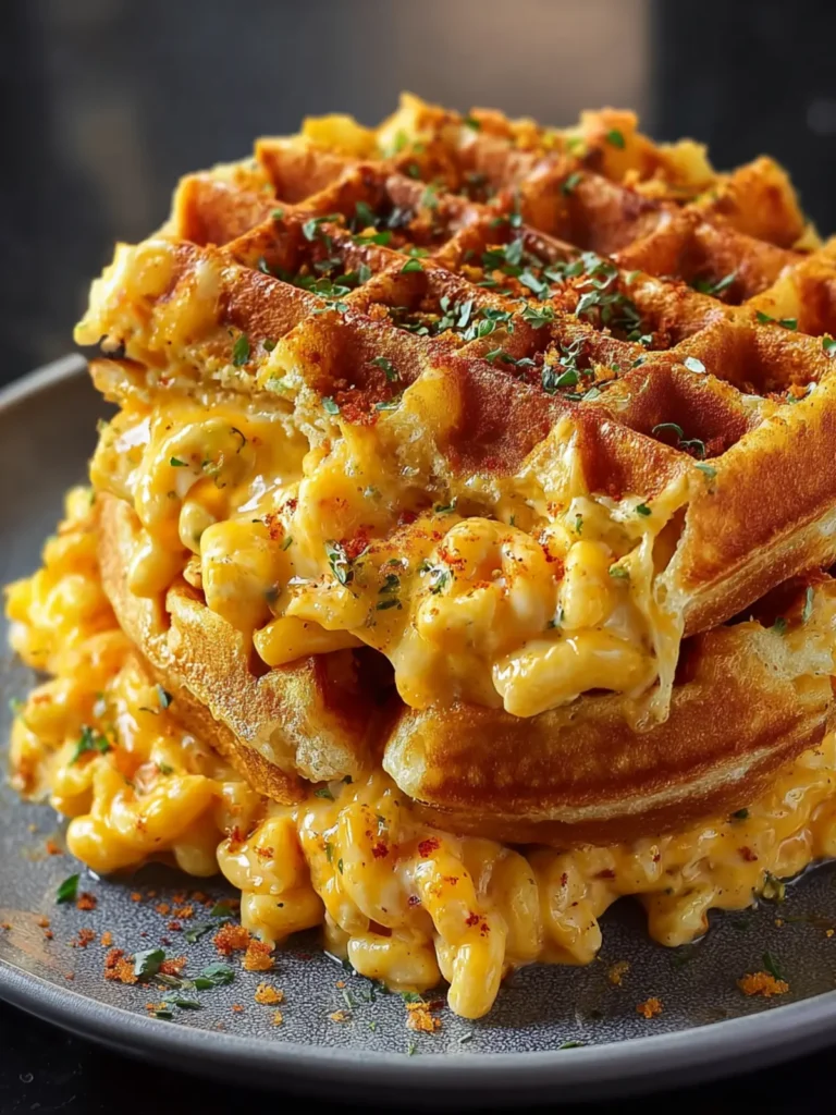 Mac and Cheese Stuffed Waffles: Irresistibly Cheesy Delight