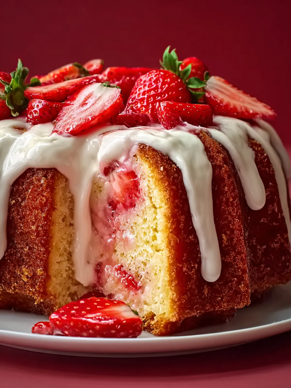 Strawberry Cream Cheese Pound Cake: Sweetly Indulgent Bliss 8