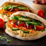 Easy Hummus Pita Sandwiches: Quick, Flavorful Bliss at Home 9 Easy Hummus Pita Sandwiches First Image