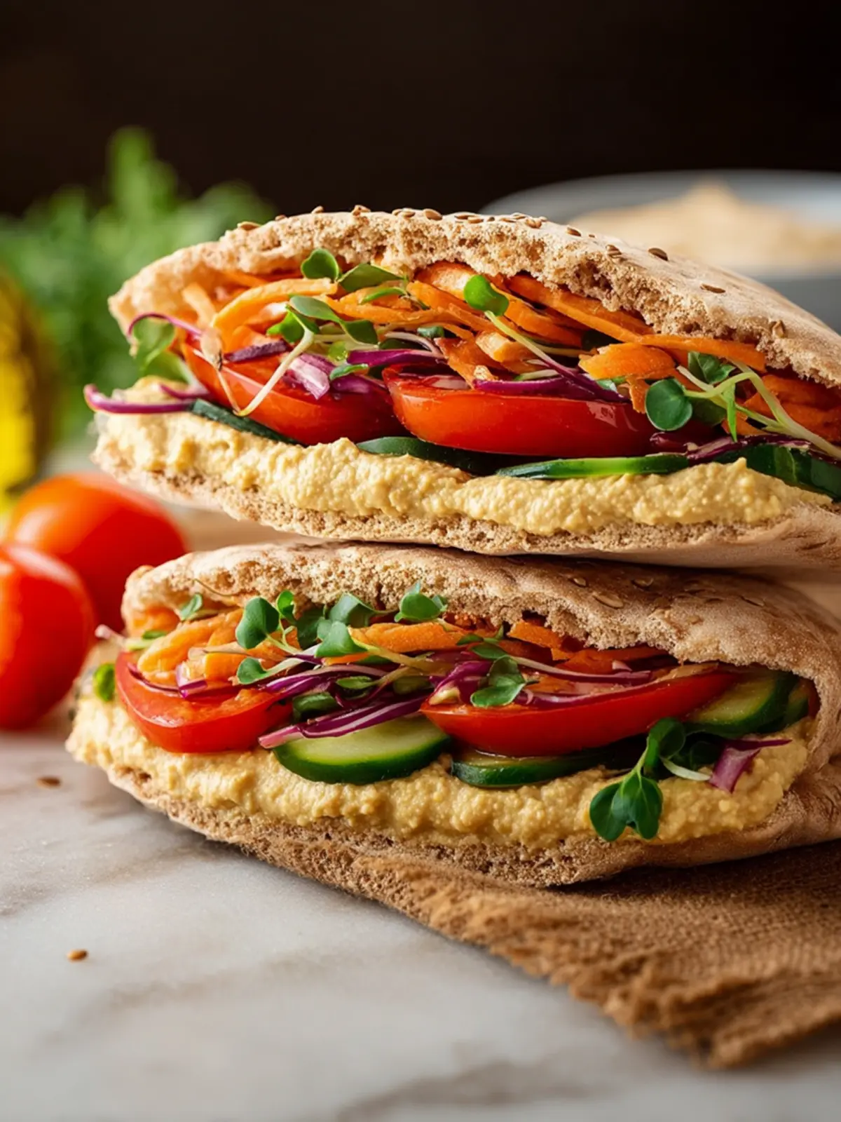 Easy Hummus Pita Sandwiches: Quick, Flavorful Bliss at Home 6